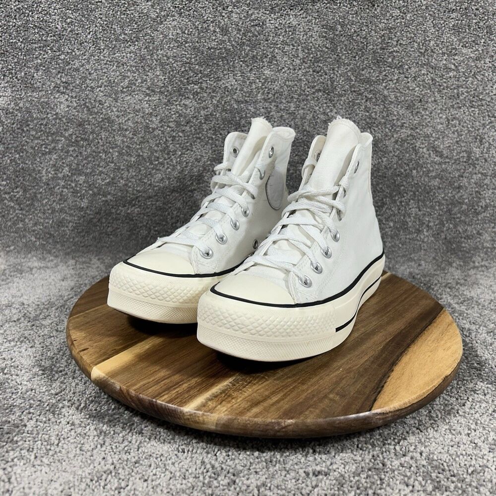 Converse All Star Hi Lift 171209C Women’s Size 7 White Platform Shoes Used - Picture 4 of 15